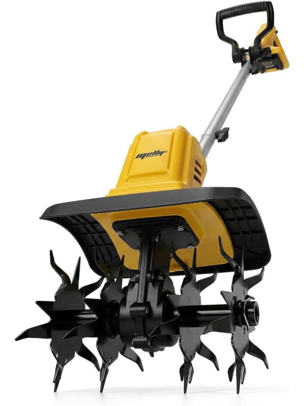 Cordless Battery-Powered Garden Tiller, 10" Wide, 48-Tine Brushless Cultivator